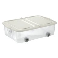Tontarelli STOCK Box 25L with Lid, Transparent/Cream - Storage Box