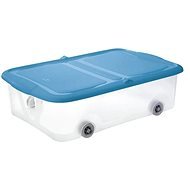 Tontarelli STOCK Box 25l with Lid, Transparent/Light Blue - Storage Box