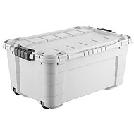 Tontarelli Storage box 4UP with lid and wheels 40 l cream-grey - Storage Box