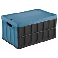 Tontarelli Faltbehälter mit Deckel 46 l, schwarz/blau - Transportbox