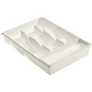 Tontarelli BELLA PLUS Besteckkasten mit Tablett weiß - Besteckkasten für die Schublade