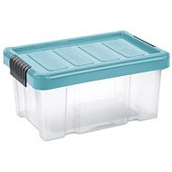 Tontarelli Clip box 14 l s víkem transparent/modrá - Úložný box