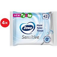 ZEWA Sensitive vlhčený toaletní papír (4× 42 ks) - Moist toilet paper