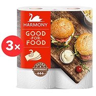 HARMONY Good For Food (3 × 2 db), háromrétegű - Konyhai papírtörlő