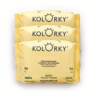 KOLORKY Moist Toilet Tissue Hamamelis 150 ks (3× 50 ks) - Moist toilet paper