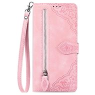 TopQ Xiaomi Redmi Note 10 Pro book case with zipper pink 84249 - Phone Case