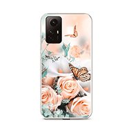 TopQ Kryt Xiaomi Redmi Note 12S Růže s motýlem 106865 - Phone Cover
