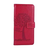 TopQ Xiaomi Redmi Note 12 Pro+ 5G book case Dark pink owl tree 106883 - Phone Case