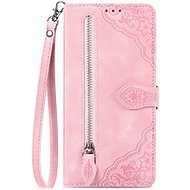 TopQ Pouzdro Xiaomi Redmi Note 12S knížkové se zipem růžové 99928 - Phone Case