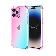 TopQ Cover iPhone 15 Pro Shock Rainbow Mint Pink 99701 - Phone Cover
