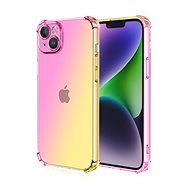 TopQ Cover iPhone 15 Shock rainbow pink-yellow 99698 - Phone Cover