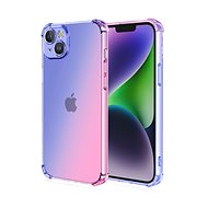 TopQ Cover iPhone 15 Shock rainbow blue-pink 99697 - Phone Cover
