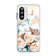 TopQ Cover Image Samsung A17 hard Rose with butterfly 141571 - Phone Cover