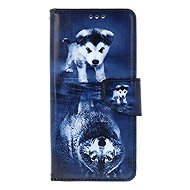 TopQ Case for Xiaomi Redmi Note 14 Book-Style Wolf Reflection - Phone Case
