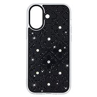 TopQ Flower Back Cover for iPhone 16 Black - Phone Cover