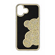 TopQ Teddy Bear Back Case for iPhone 16 Gold - Phone Cover