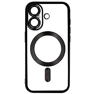 TopQ Metallic MagSafe Back Cover for iPhone 17 Black - Phone Cover