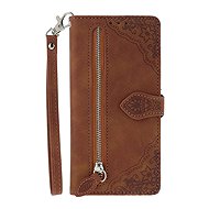 TopQ Flip Case for Xiaomi Redmi 15C with Zip - Brown - Phone Case