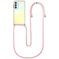TopQ Cover Samsung A17 with pink cord transparent 143042 - Phone Cover