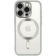 TopQ Metallic MagSafe Back Cover for iPhone 16 Pro Silver - Phone Cover