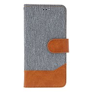 TopQ Jeans Book-Style Case for iPhone 16e Grey - Phone Case