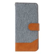 TopQ Jeans Book-Style Case for Xiaomi Redmi Note 14 Grey - Phone Case