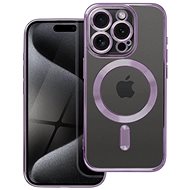 TopQ Cover Electro iPhone 15 Pro MagSafe with purple frame 115597 - Phone Cover