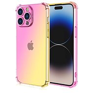 TopQ Cover iPhone 14 Pro Shock rainbow pink-yellow 110287 - Phone Cover