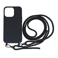 TopQ Kryt Simple iPhone 13 Pro černý se šňůrkou 111412 - Phone Cover