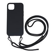 TopQ Kryt Simple iPhone 11 černý se šňůrkou 111409 - Phone Cover
