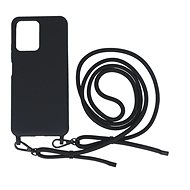 TopQ Kryt Simple Xiaomi Redmi Note 12 černý se šňůrkou 111331 - Phone Cover