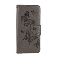 TopQ Case Samsung A14 book Butterfly gray 111953 - Phone Case