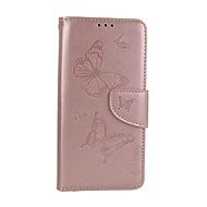 TopQ Puzdro Samsung A54 5G knižkové Butterfly ružové svetlé 111886 - Puzdro na mobil