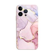 TopQ Kryt iPhone 14 Pro Mramor růžový 110929 - Phone Cover