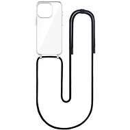 TopQ Cover Simple iPhone 15 Pro with black cord transparent 111377 - Phone Cover