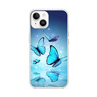 TopQ Cover iPhone 14 Blue butterflies 109818 - Phone Cover