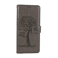 TopQ Case Xiaomi Redmi 12C booklet Grey tree owls 112397 - Phone Case