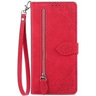 TopQ Xiaomi Redmi 13C book case with zipper red 117927 - Phone Case
