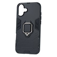 TopQ Ultra durable back cover for iPhone 16 black with ring - Phone Cover