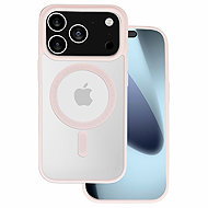 TopQ Acrylic colour Magsafe for iPhone 17 Pro light pink - Phone Cover