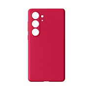 TopQ Silicone Lite for Samsung S25 burgundy - Phone Cover