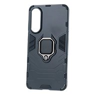 TopQ Ultra durable back cover for Samsung Galaxy S25 Edge black with ring - Phone Cover