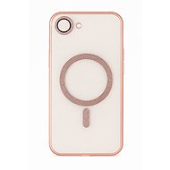 TopQ Glitter Magsafe for iPhone 16e pink clear - Phone Cover