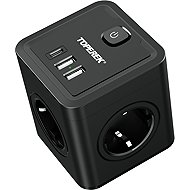 TOPREK USB Wall Socket TP-WJ3U4E-PD - Extension Cable