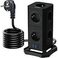 TOPREK USB Vertical Power Strip TP-VE3U9E - Extension Cable