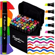 TopKing Set of double-sided markers, 48 pcs - Felt Tip Pens
