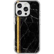 TopQ Cover STYLE iPhone 16 Pro Solid Marble Black-Gold 129880 - Phone Cover