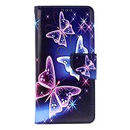 TopQ Case Vivo V50 Lite Book Blue with butterflies 140230 - Phone Case