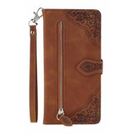 TopQ Xiaomi Redmi 14C book case with zipper brown 131072 - Phone Case