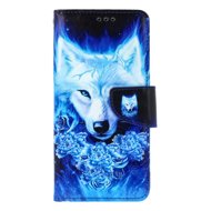 TopQ Xiaomi Redmi Note 13 book case Turquoise wolf 130009 - Phone Case
